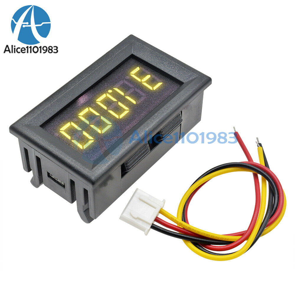 Yellow 0.36"  LED 5 Digit DC 0-33.000V Digital Voltmeter Voltage Meter Car Panel