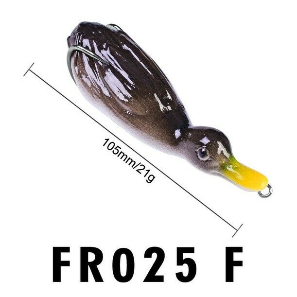 6pcs Floating Soft Duck Lure 21g Topwater Plastic Bass Bait Fishing Tackle