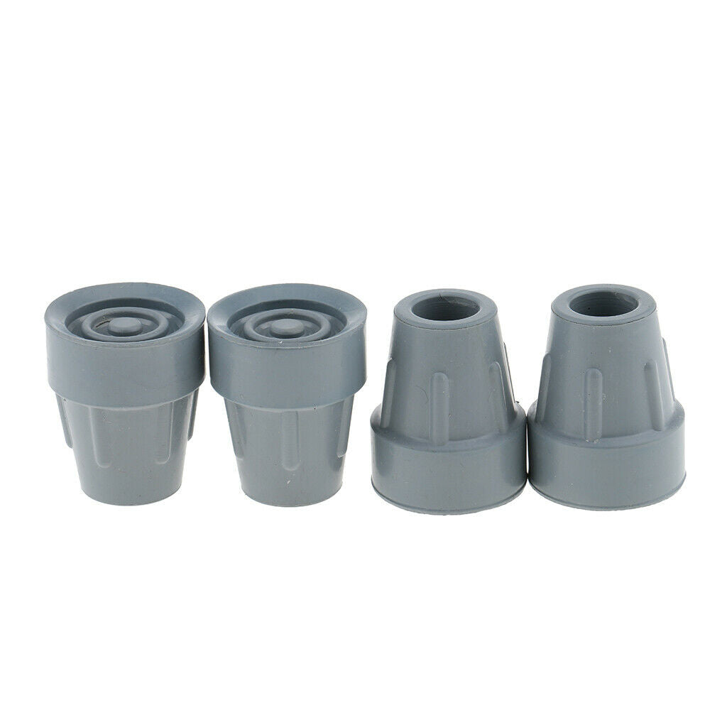 4Pcs Anti-skid Walking Stick Tip Protector Rubber Crutch Tips Grain Cane Pad