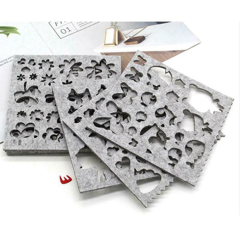 7pcs Wool Felt Mold Needle Felting DIY Craft Stencil Applique Handicraft Shaping
