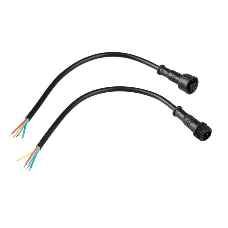 LED Strips 4 Pin Waterproof Power Connector Cable Black T7B7B7