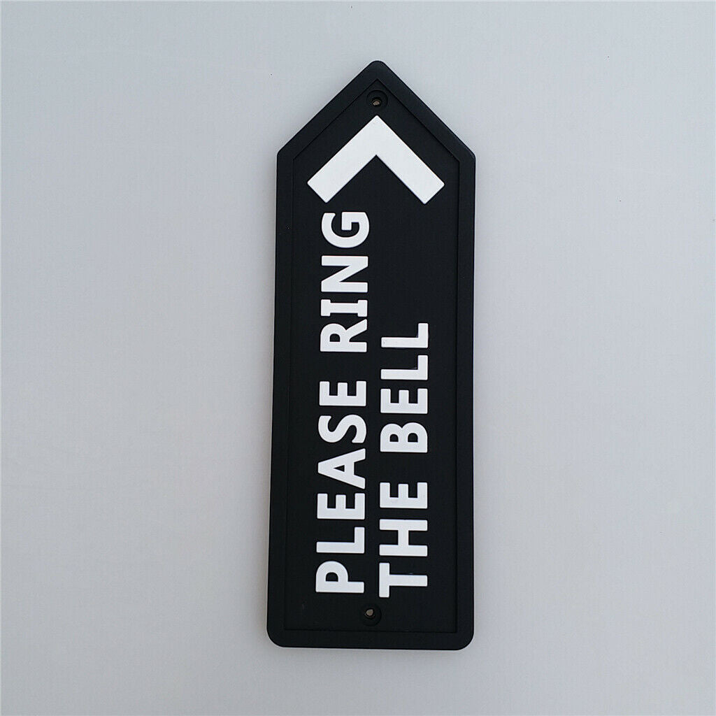Flexible PVC Door Reminding Yard Sign In/Outdoor Beach PLEASE RING THE BELL
