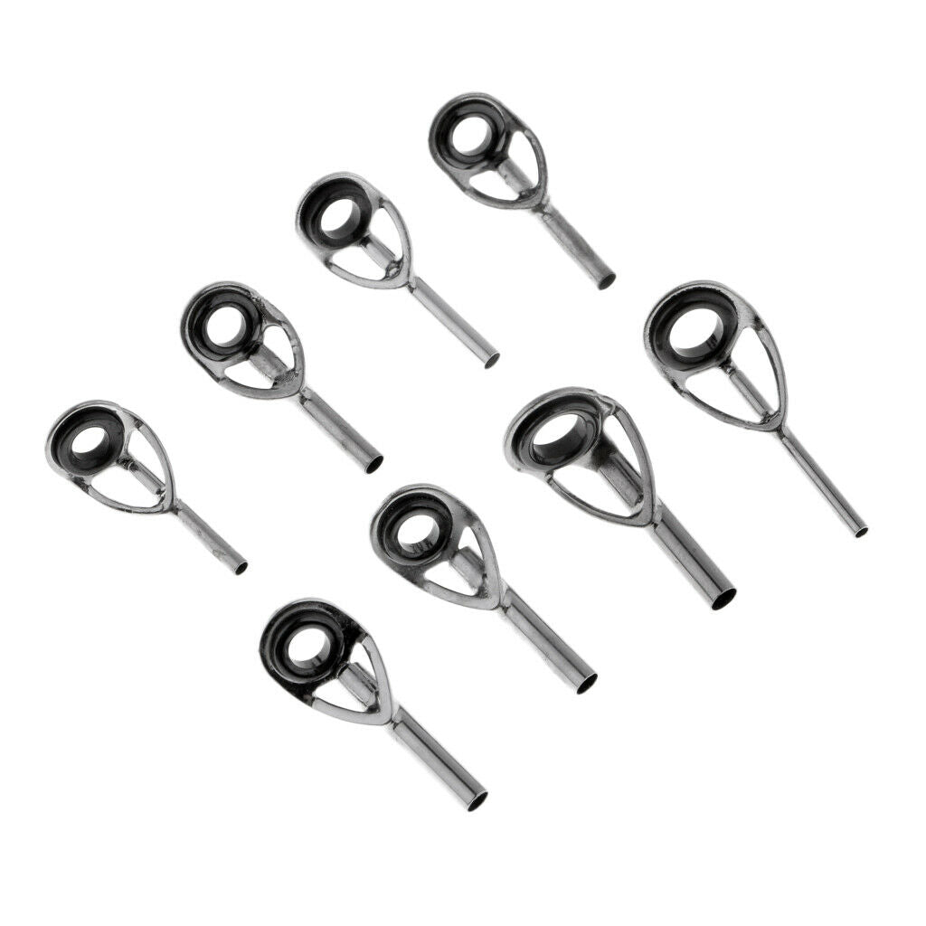 78pcs Telescopic Fishing Rod Guide Tip Repair Kit DIY Rod Eye Rings with Box