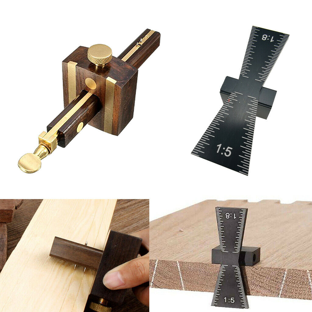 2x Scriber Guide Adjustable Hardened Woodworking Marker Scribe Mortise Gauge