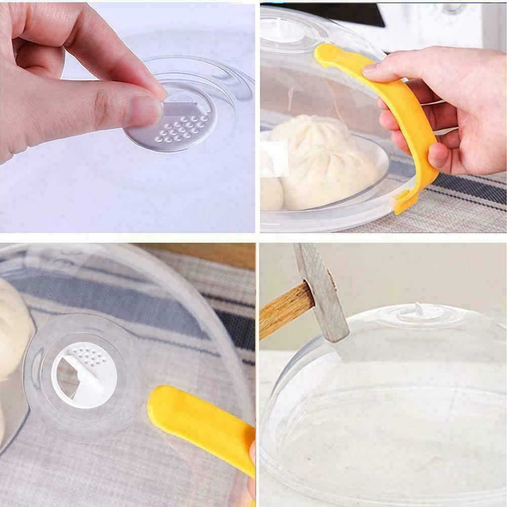 Professional Microwave Food Anti-Sputtering Cover & Handle Lid Resistant A8A8