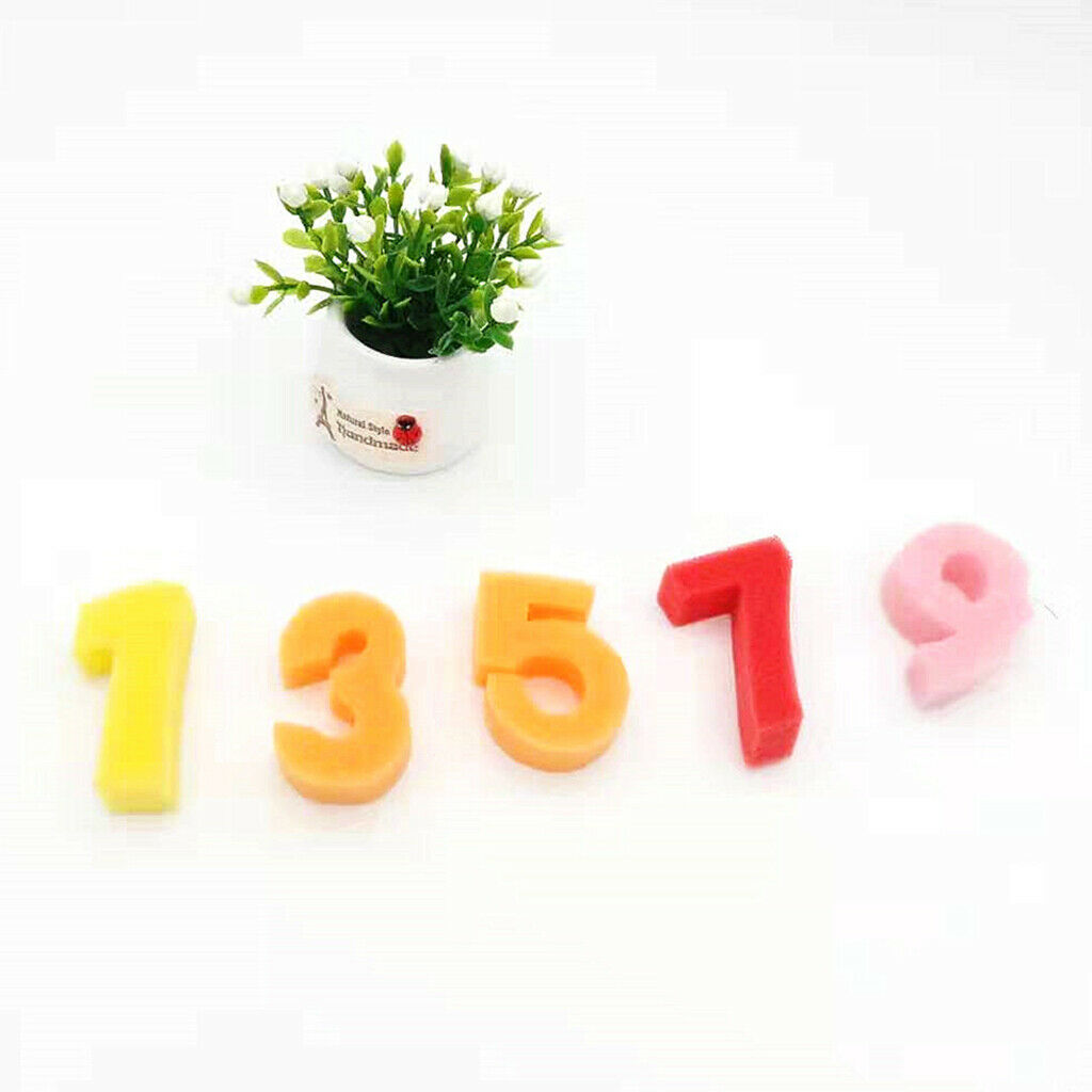 36x Sponge Stamps Stamper Alphabets Numbers Handmade Inkpad Kid Painting