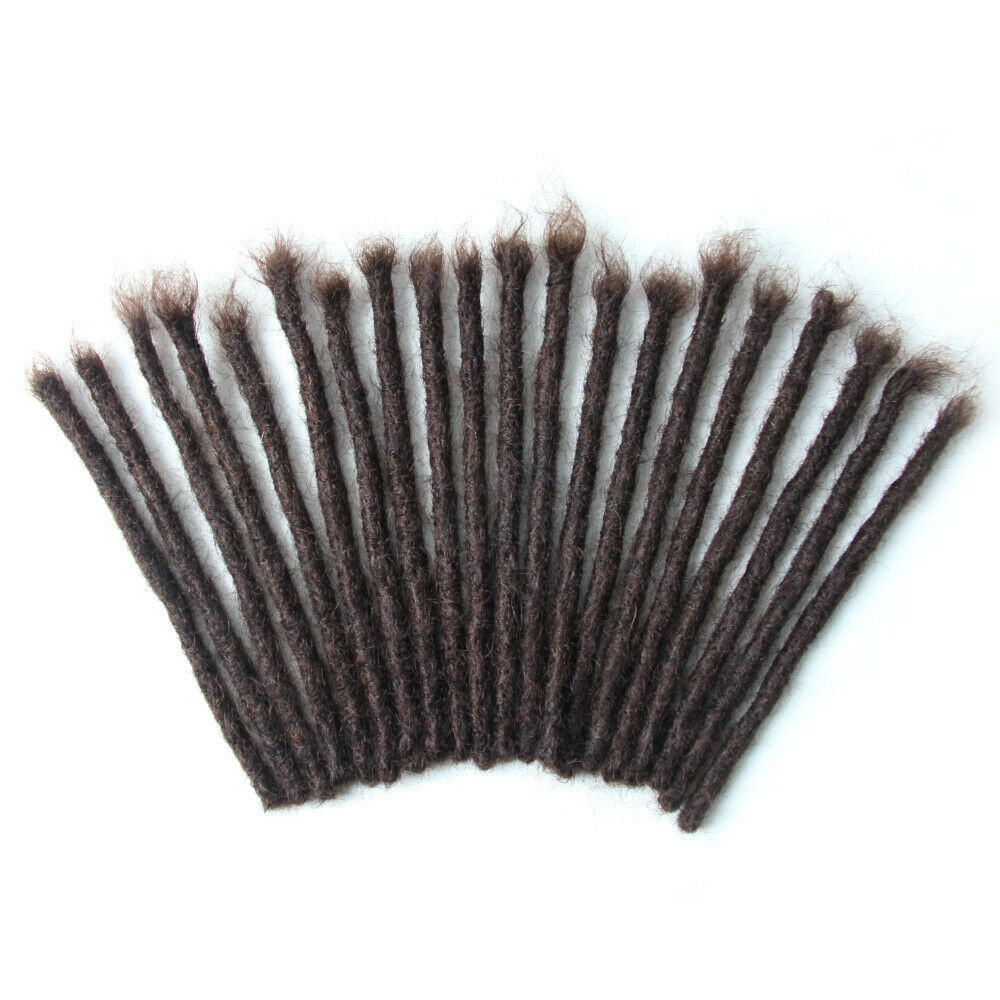 New 10PCS Short 8" 100% Human Hair Dreadlocks for Men Crochet Braids Dreads Locs