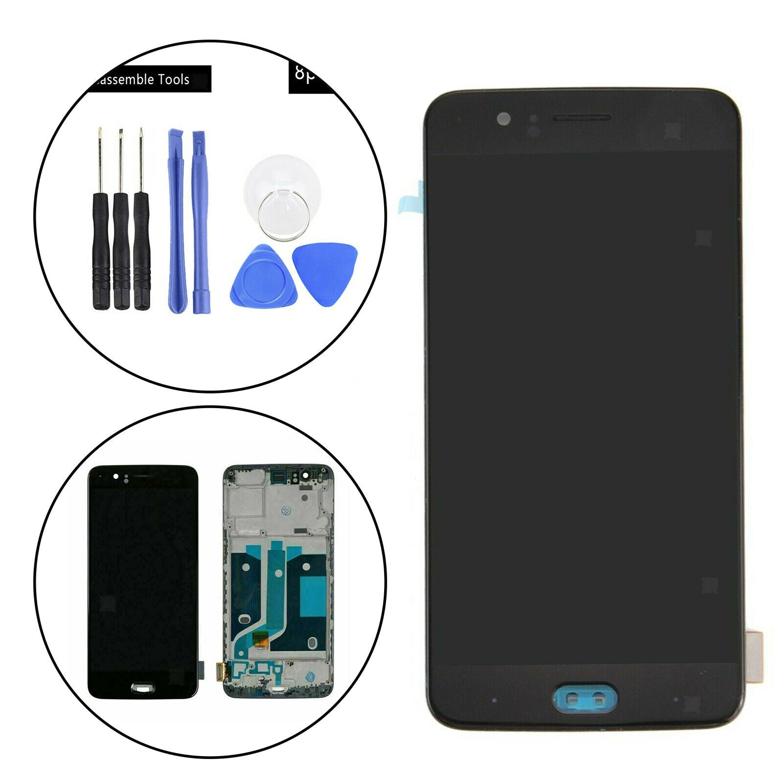 Glass Digitizer TFT LCD Screen Repair Part Replacement for OnePlus 5 Black