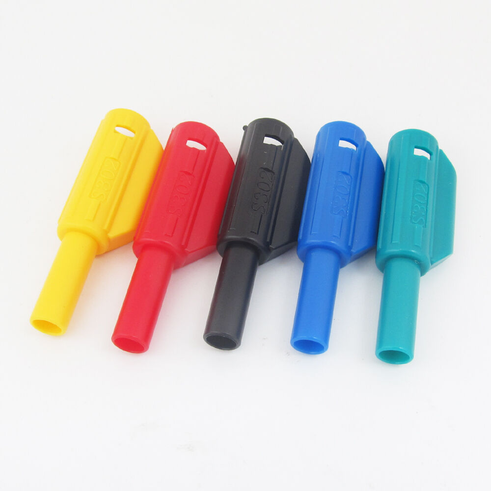 5set 3.5mm Banana Plug Hard Plastic Insulated Stackable Safety protection 5Color