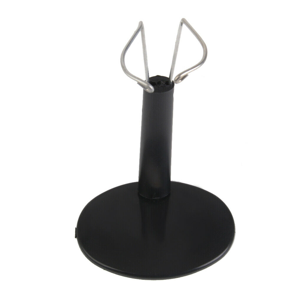 Black Adjustable Metal Stand Display Holder Plastic Base 4.1-5.1inch For