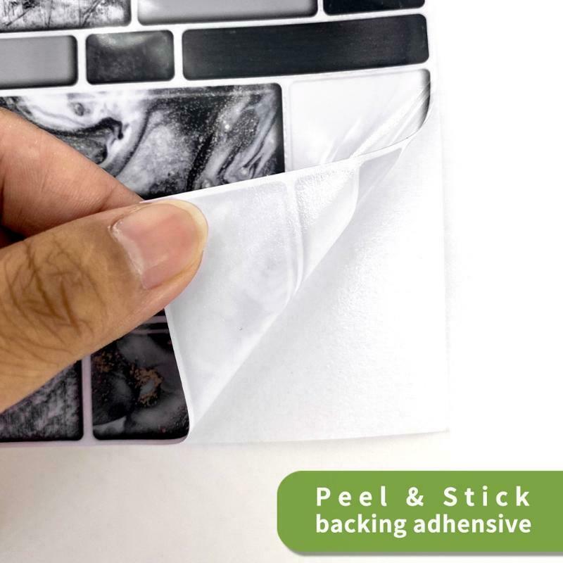 27pcs Imitation Gray Agate Marble Tile Stickers DIY Self Adhesive Kitchen Floor