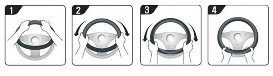 Fashion Car-styling Auto Steering Wheel Covers Anti-Slip Black w/ Luxury Crystal