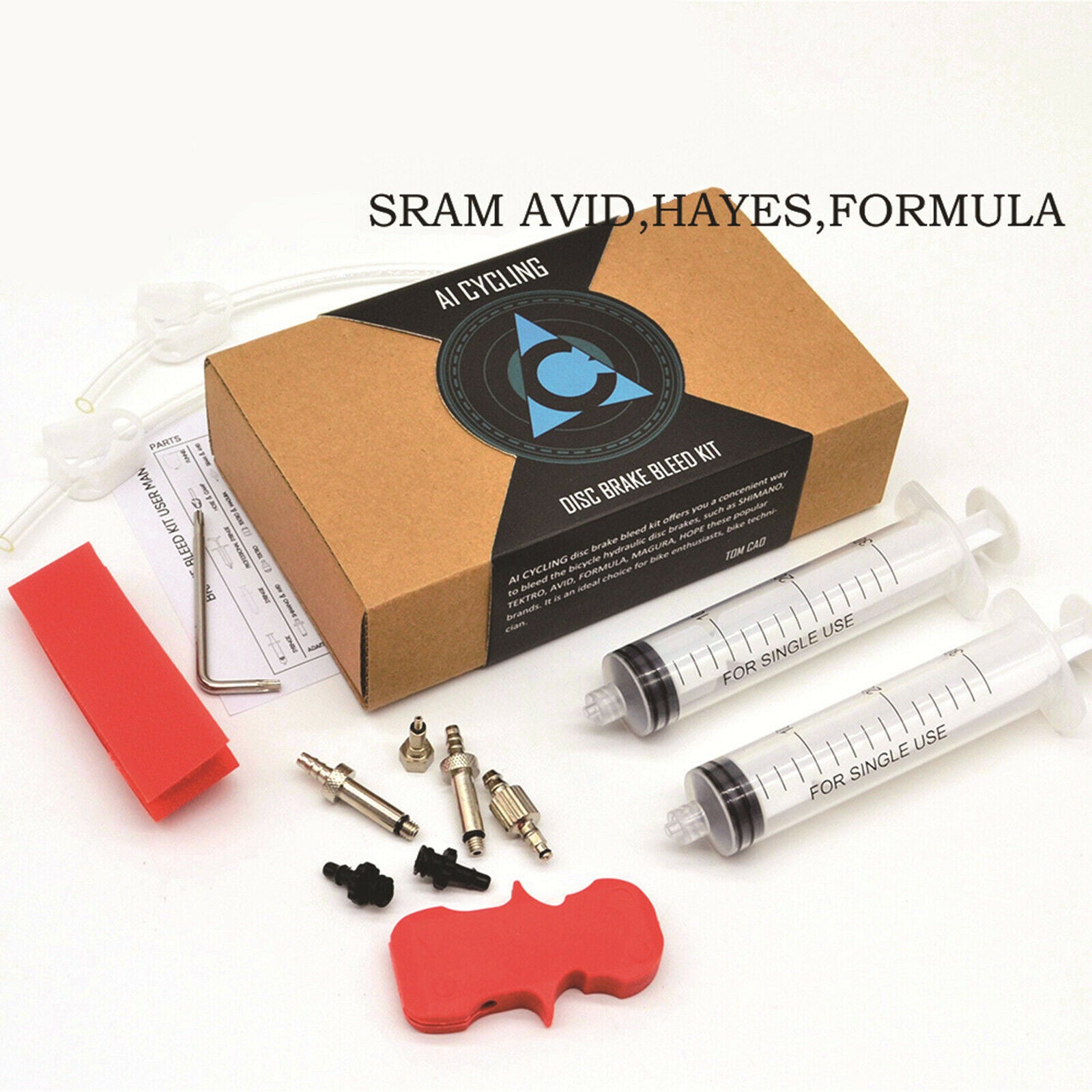 1Pack Bike Brake Oiling Tool Set - Professional Bicycle Hydraulic Disc Brake Oil