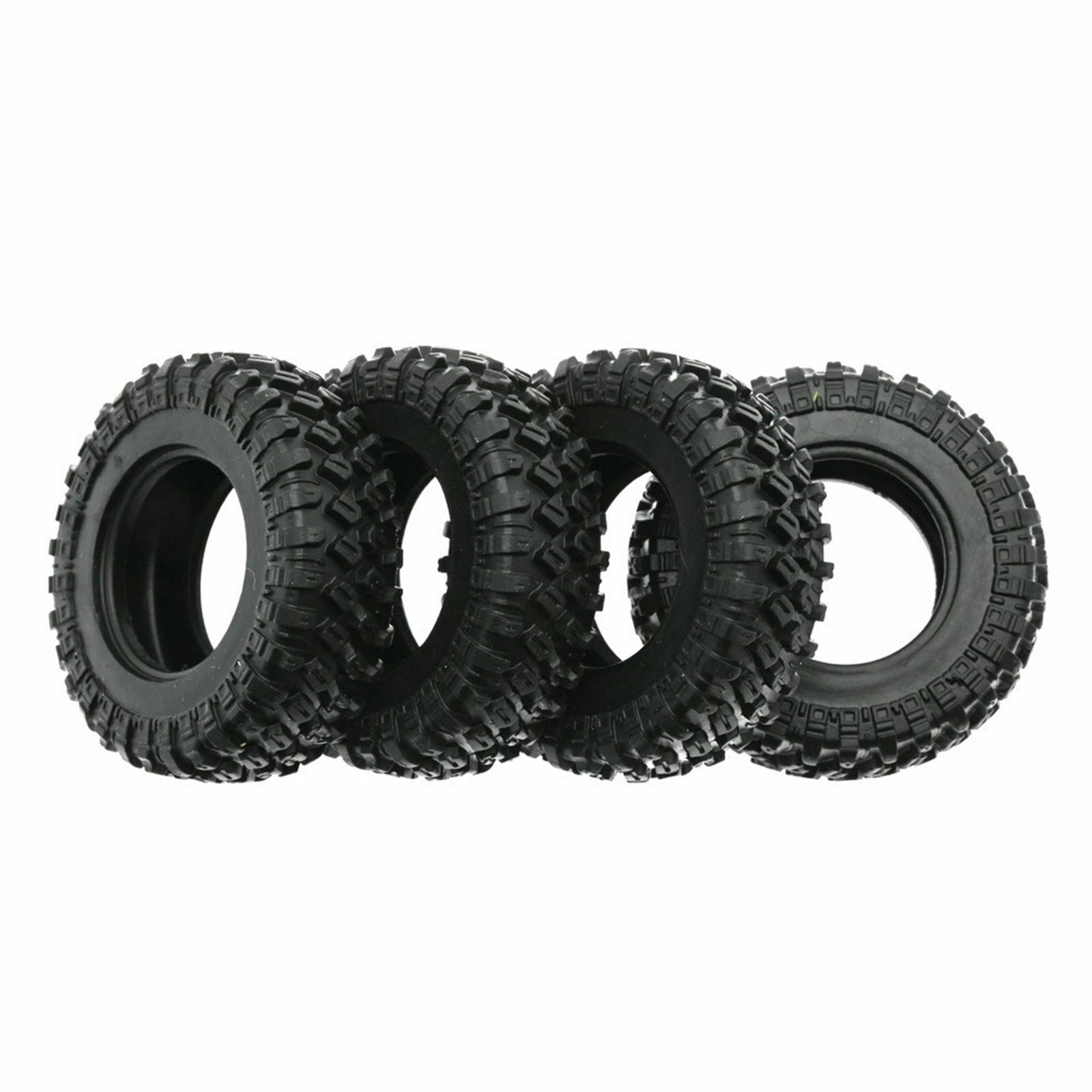 4Pieces 1:24 Tires for Axial SCX24 AXI90081 Crawler Buggy Trucks DIY Parts