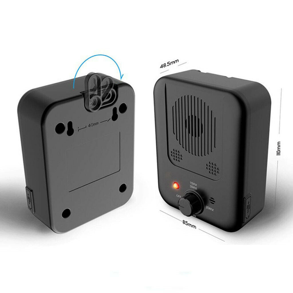 No-Bark Control, Indoor & Outdoor Ultrasonic Stop Dog Barking Devices Black