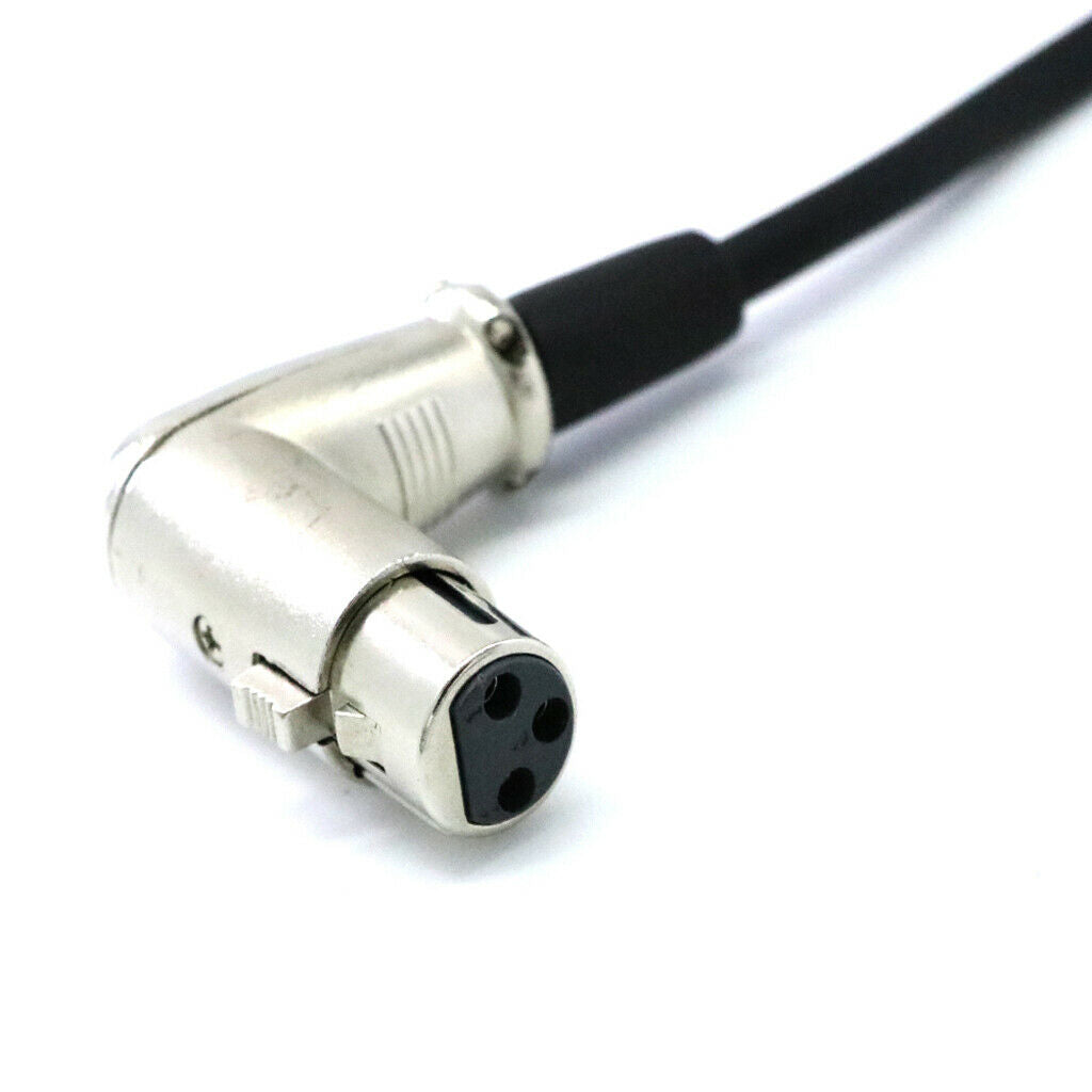 Audio Wire Cord Plug Right Angle 90 Degree Female to Straight Male Cable