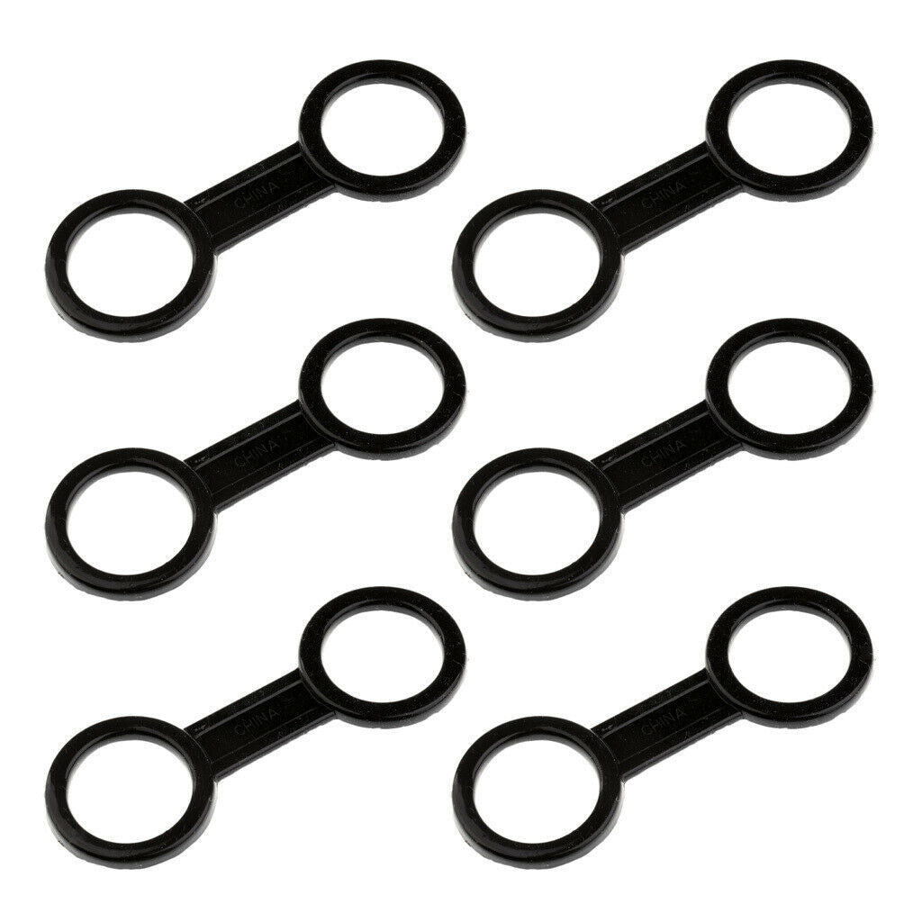 6 Pieces Silicone Snorkel Keeper - Double Loop Snorkel Holder for Scuba Diving