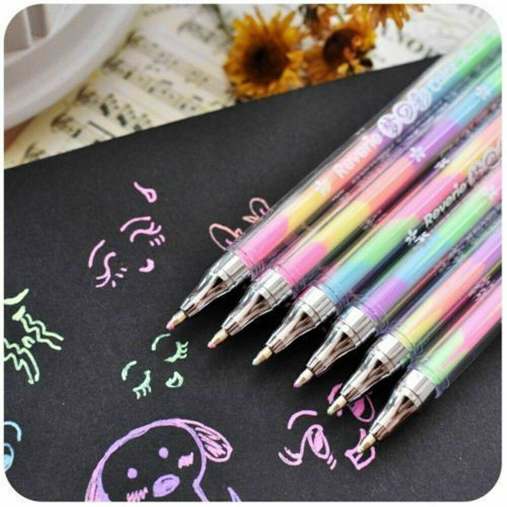 1pcs 6 colors cute gel pen Markers for Office Novelty Ink Pen chalk Student Gift