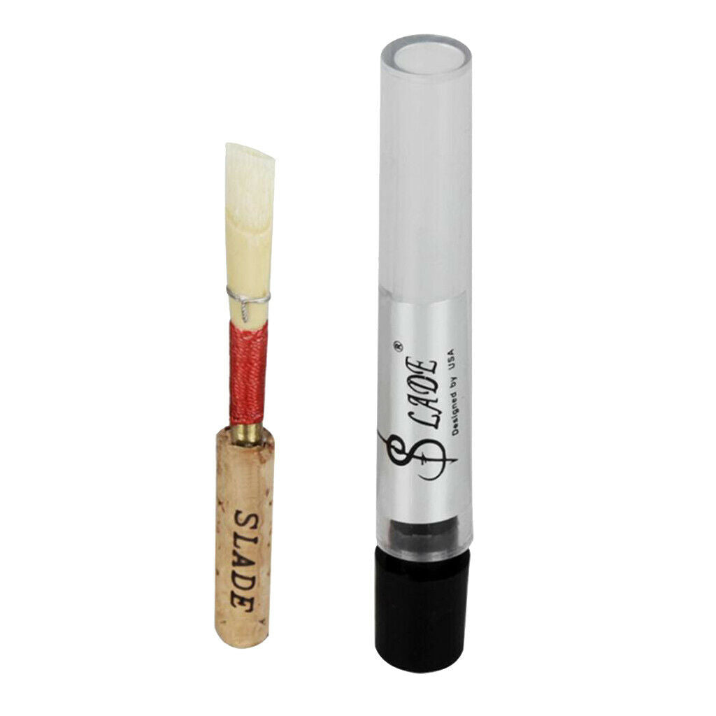 1pc Soft Oboe Reed Cork Reed with Plastic Case Tube for Wind Instrument Parts