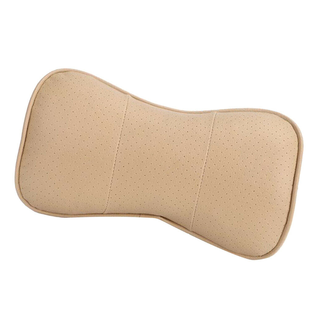 Beige Universal Auto  Pillow Neck Rest Headrest Cushion Support