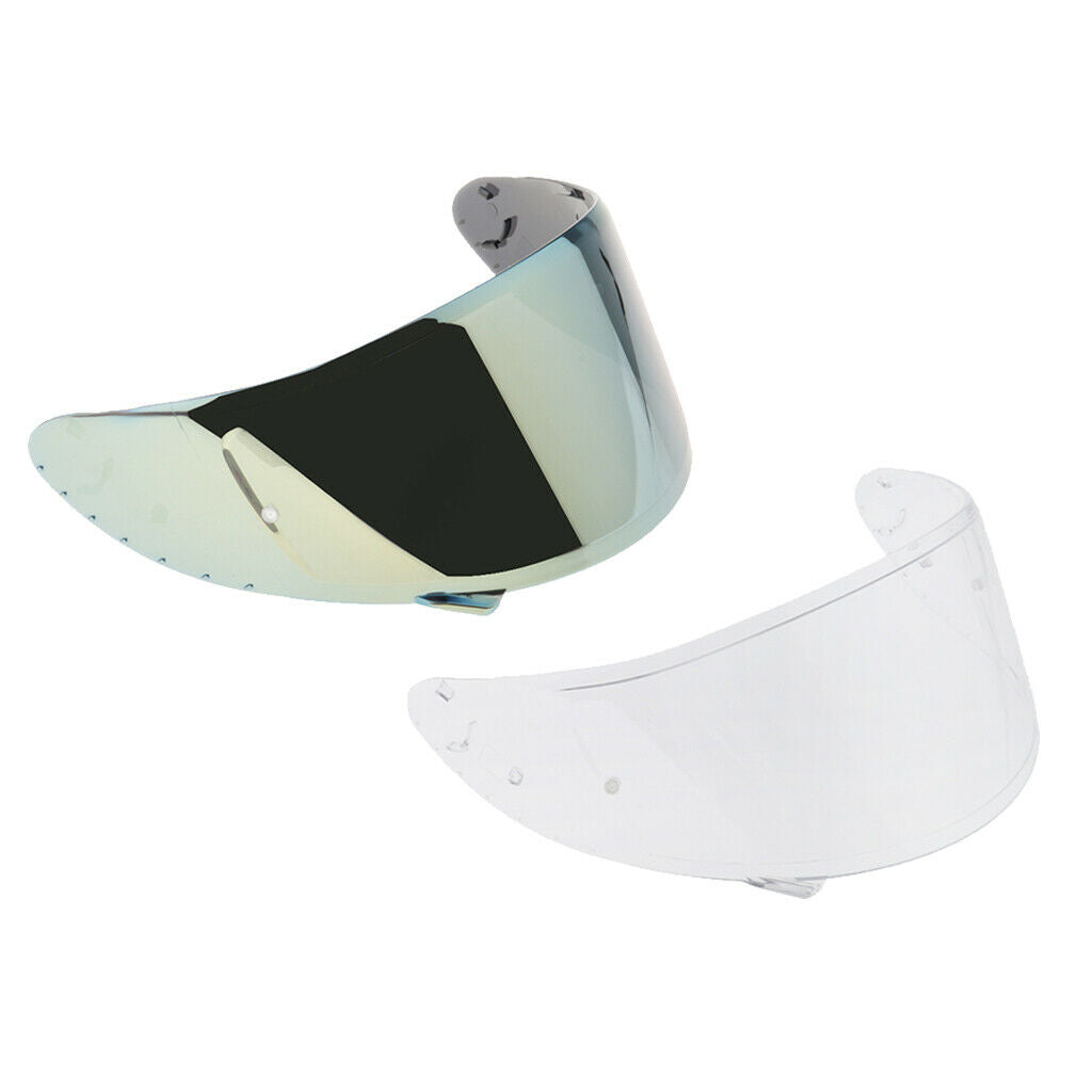 2pcs Motorcycle Helmet HD Visor for X14 Z-7 RF-1200 Face Shield Clear Golden