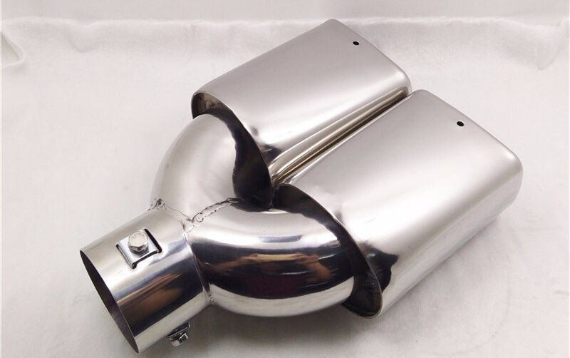 Chrome Stainless Steel 63mm 2.5"  Slant Cut Car Exhaust Muffler Tip Universal