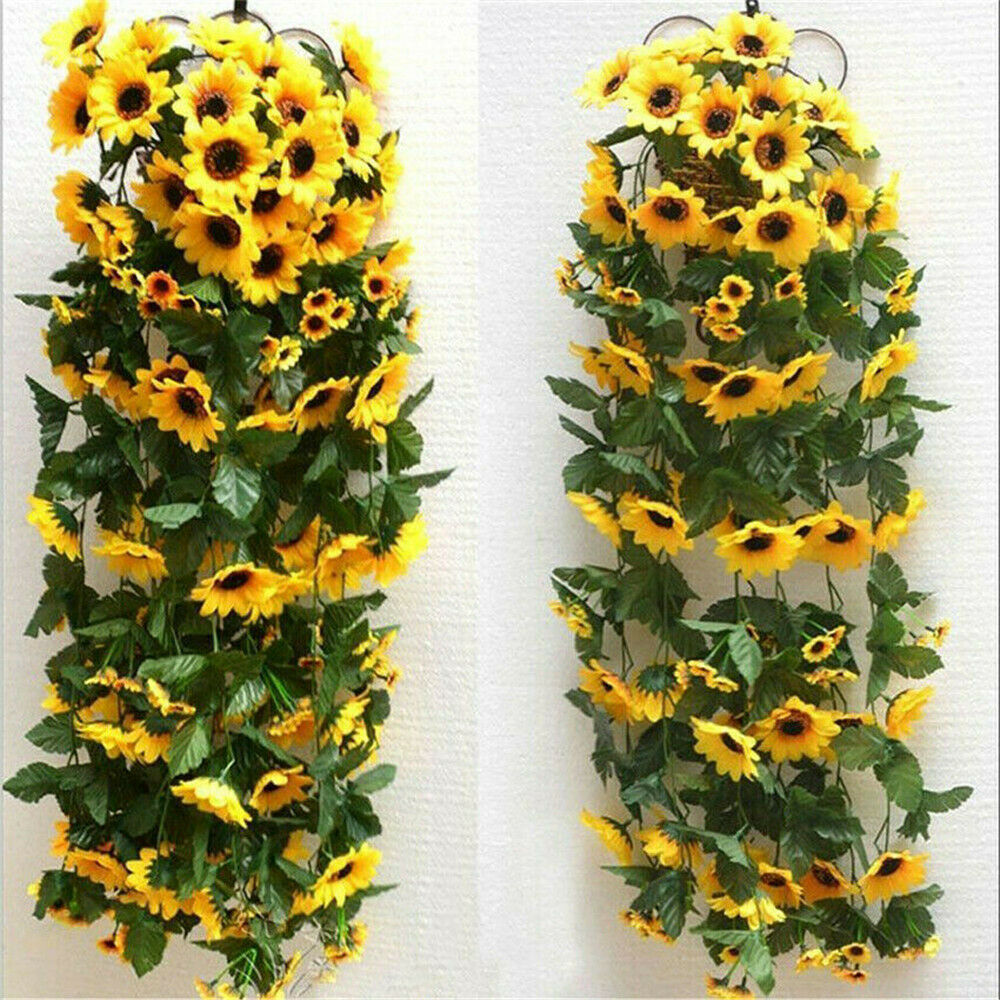 2.6M Artificial Sunflower Garland Silk Flowers Vine Wedding Home Decoration AU