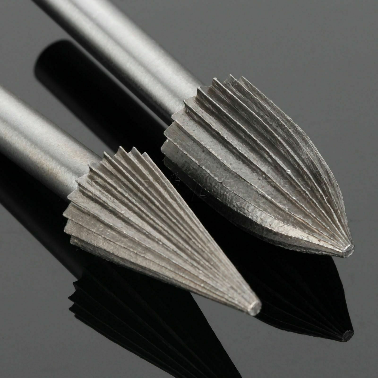 New 6pcs Rotary Burr Set Engraving Bit Grinding Shank 6mm 1/4" For Rotary Tools