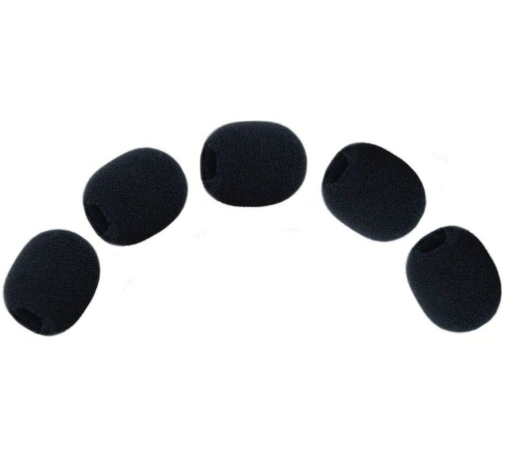 5 Pack Mini Headset Microphone Sponge Foam Windscreens for Headset Lavalier mics