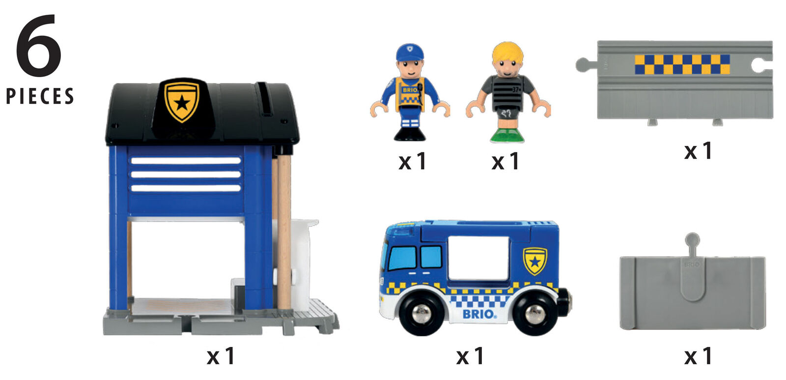 33813 BRIO Police Station with Light & Sound Train Railway Road Accessory Age 3+