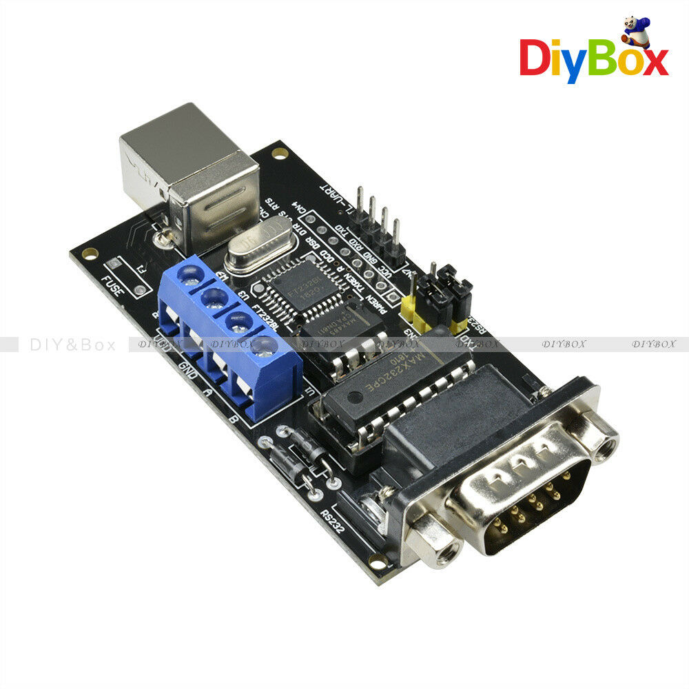 RS232/UART DB9 USB to Serial RS485/TTL Adapter Converter Module FTDI FT232BM/BL