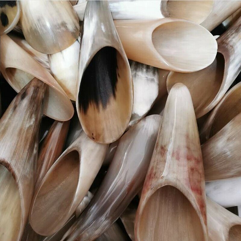1Pc Natural Horn Guasha Treatment Tool Massage Sticks Tea Spoon Tibet Hor.l8