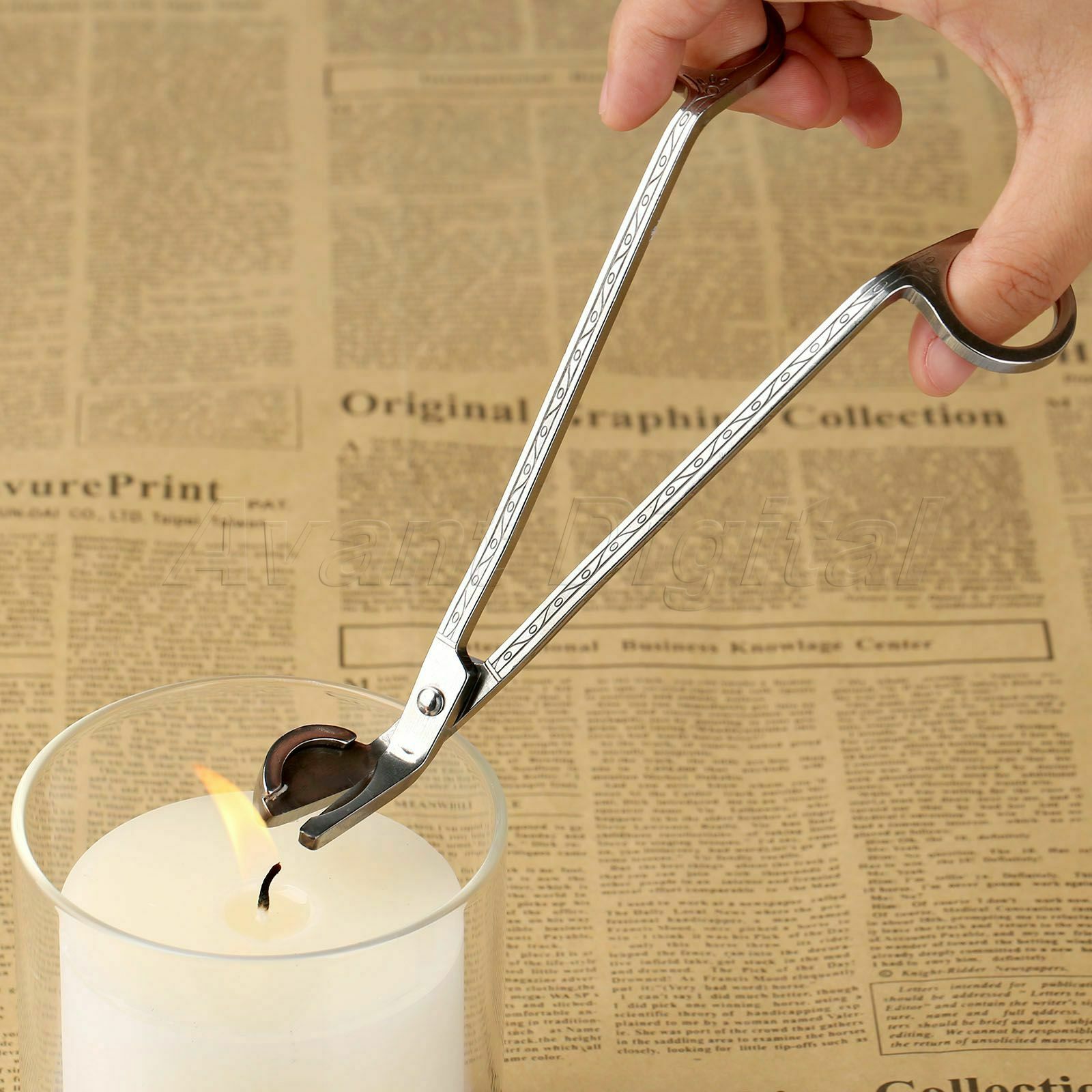 Candle Wick Trim Cutter Trimmer Tool Stainless Steel Oil Lamp Snuffers Scissors