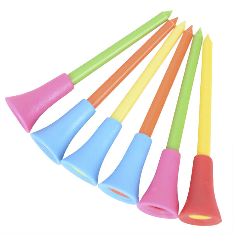 30PC Multi Color Plastic Golf Tees 83mm Durable Rubber Cushion Top Golf T.l8