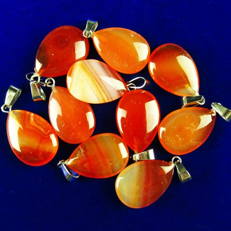10pcs 27x16x5mm Natural Red Onyx Agate Teardrop Pendant (send randomly) A-129SK