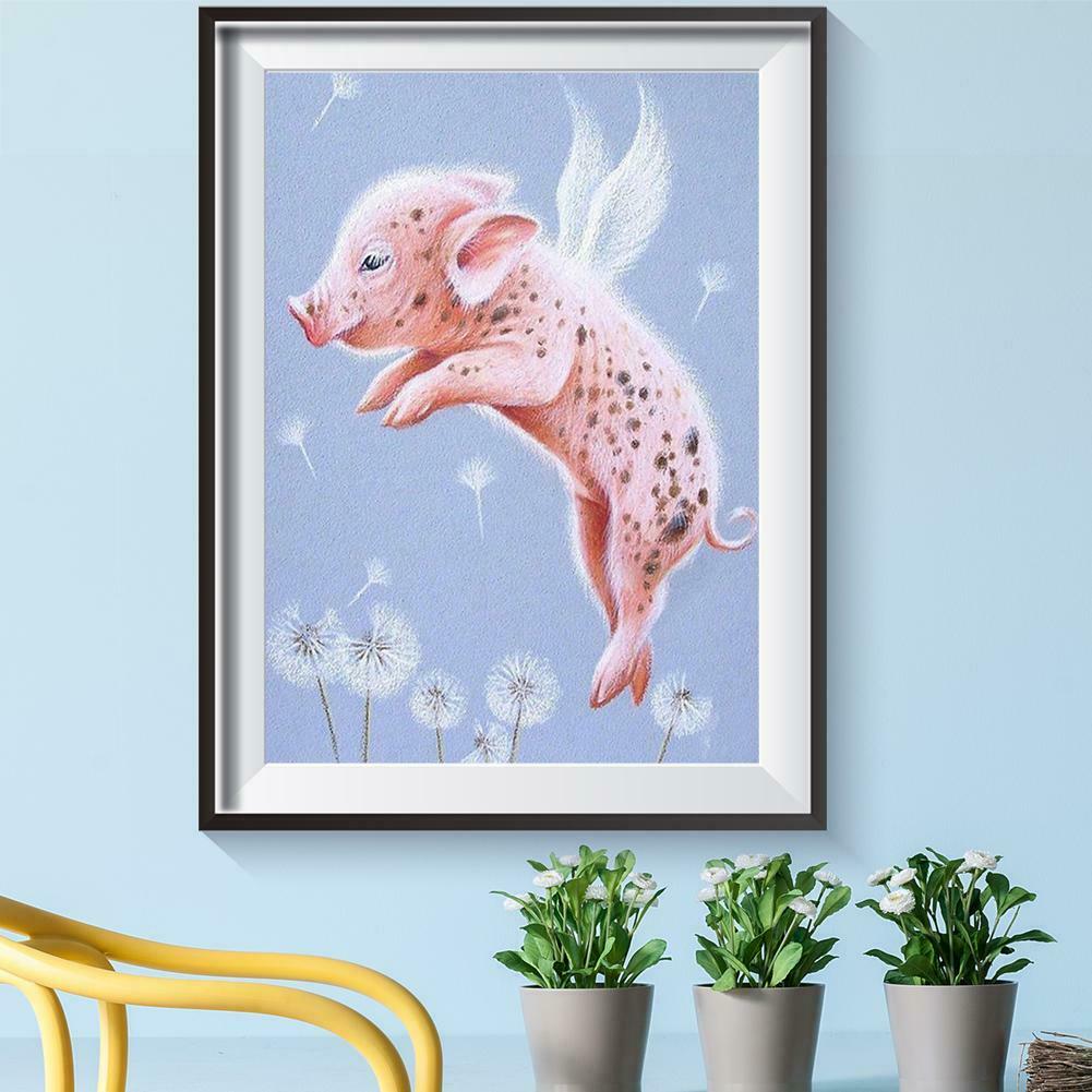 5D DIY Full Drill Diamond Painting Pig Embroidery Mosaic Craft Kits Home Decor