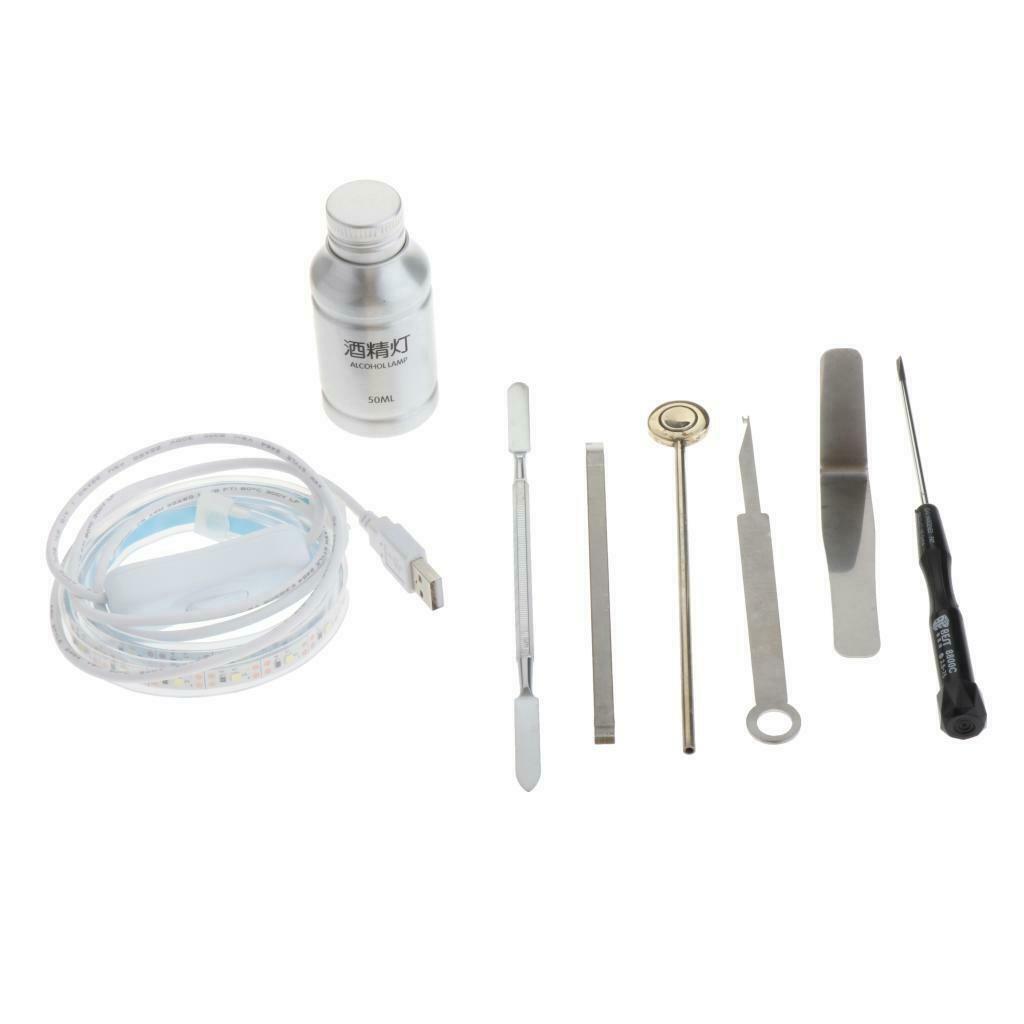 Sax Repair Kit Durable Oboe Maintenance Parts w/ LED Leak Detection Lamp