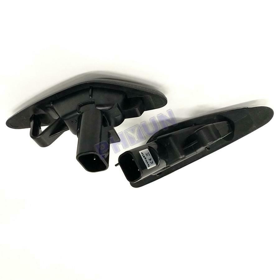 2pcs Sequential Amber LED Front Side Marker Light Smoked Lens For Mazda MX-5 RX8