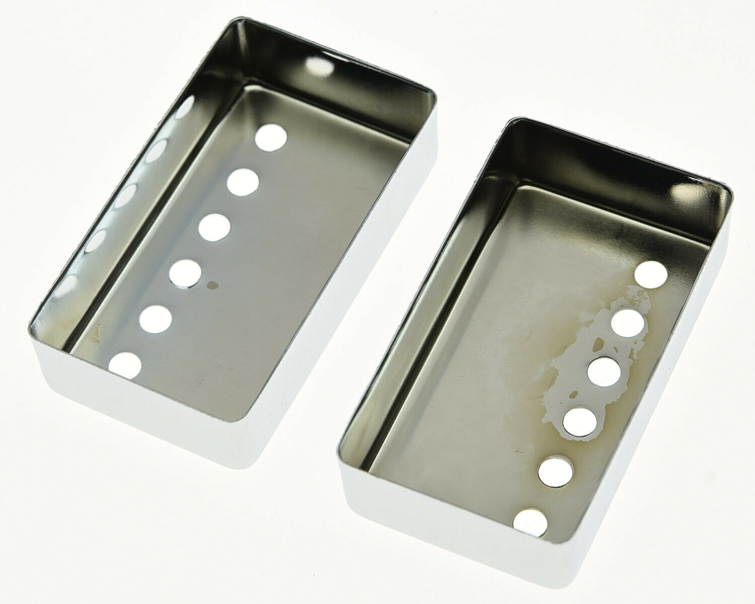 2x Chrome LP Humbucker Guitar Pickup Cover 50mm Neck/52mm Bridge fits Les Paul