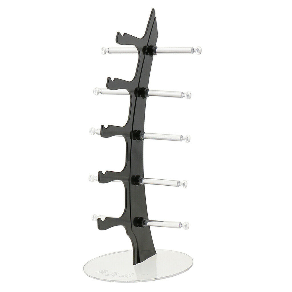 5 Pairs Sunglasses Holder Rack Glasses Show Display Stand Organizer Black