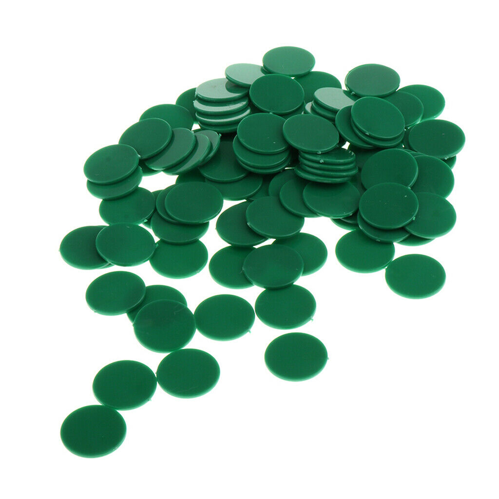 200x Poker Chips Printing Gaming Tokens barreled Chip money Boundless Green