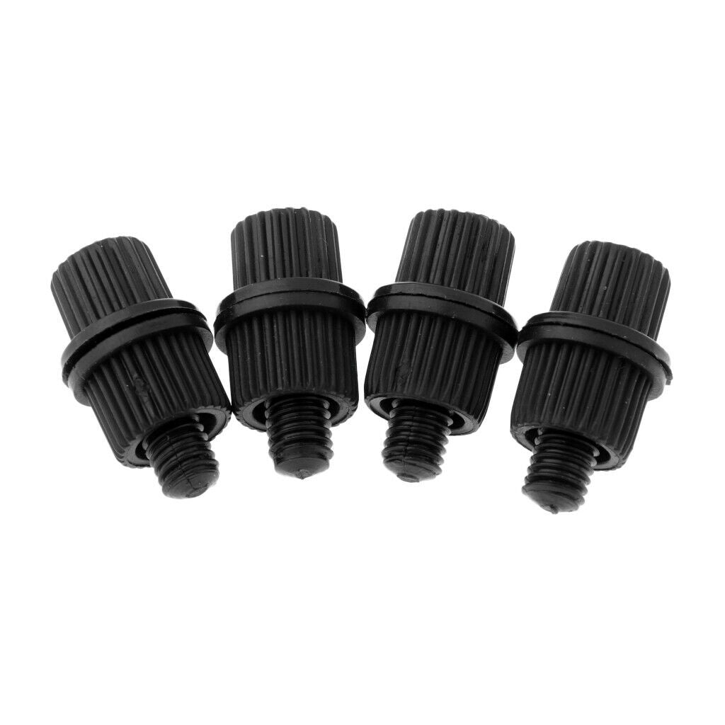 4Pcs Motorcycles Scooter Black Nylon License Plate Fastening Bolts Screws