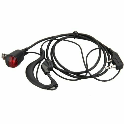 Ear-Hook LED Headset Earphone Earpiece for Kenwood Walkie Talkie Radio V1W6W6