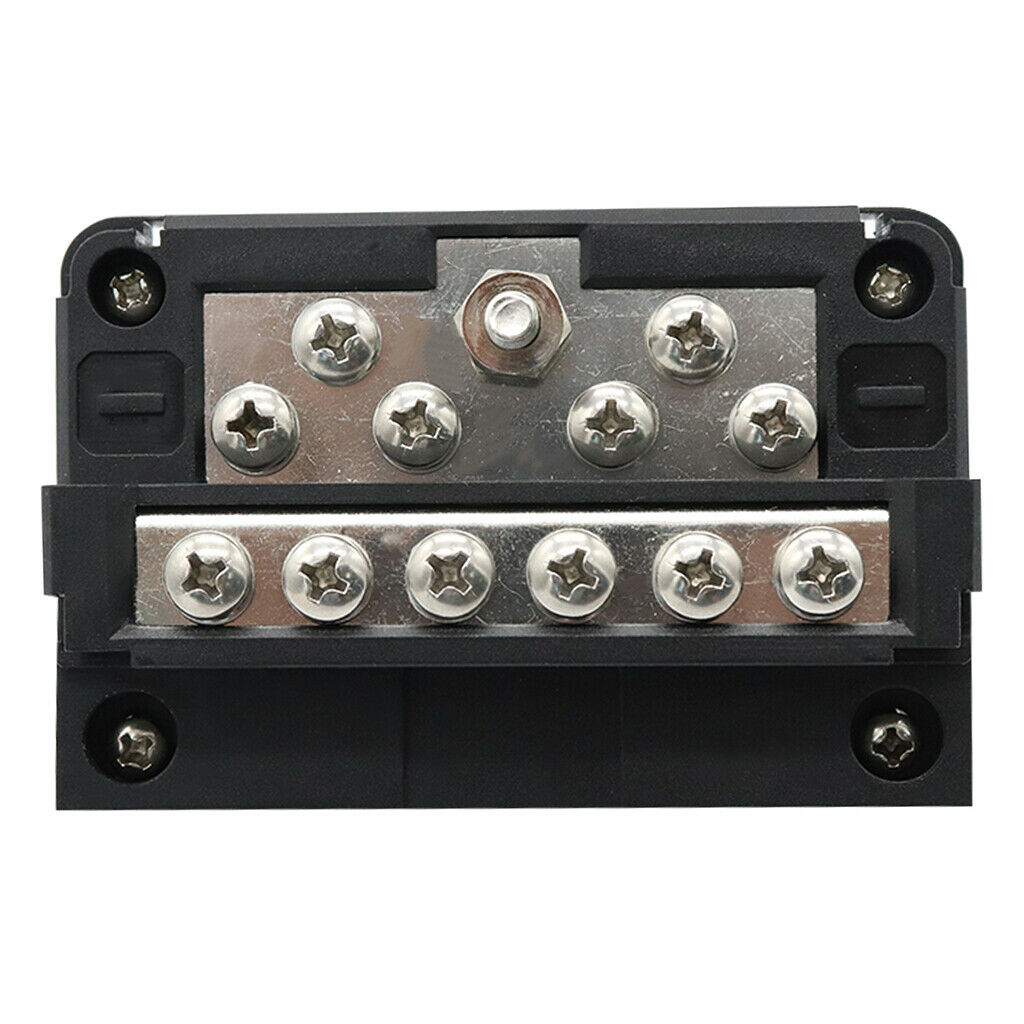2XNegative Bus Bar DC Terminal for Car RV Marine Boat 12 Way Barrier Strip Block