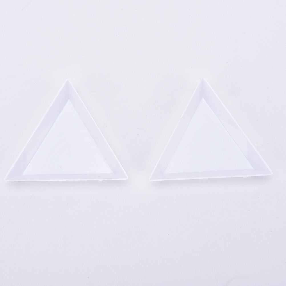 4X Container Holder Triangle Phone / Craft / Nail Art / Rhinestones Gems Be T Ad