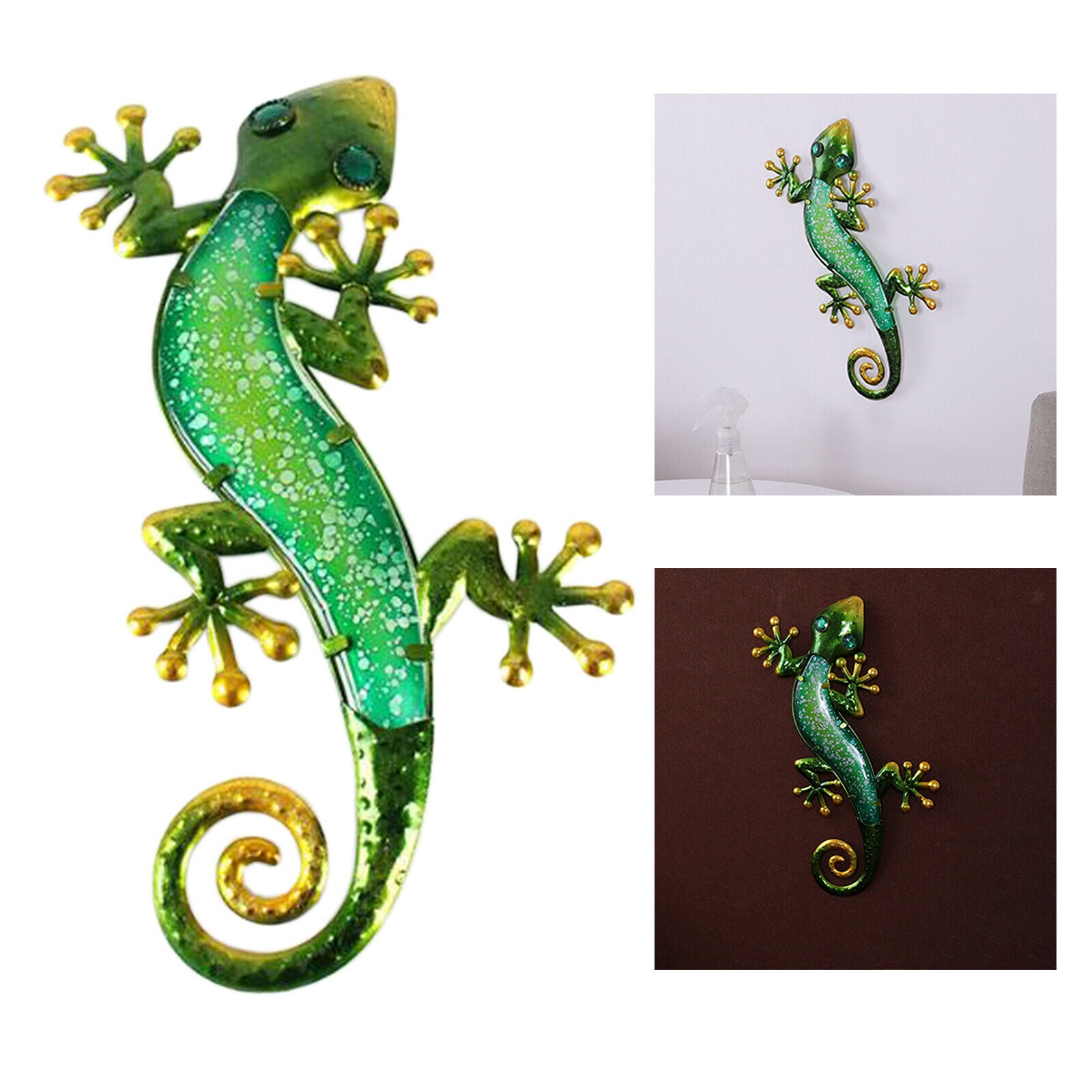 1pc Iron Gecko Wall Decor Lizard Hang Home Living Room Garden Yard Fence