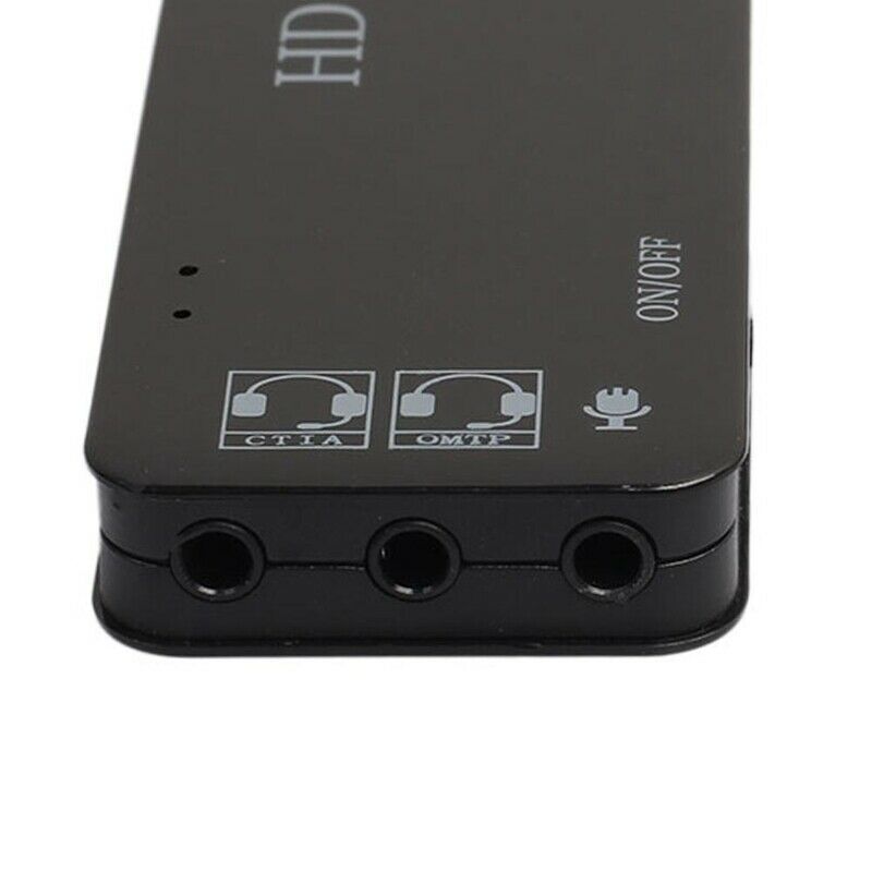 3 Port Usb 2.0 Hub External 7.1Ch Sound Card Headset Microphone Adapter For PcO5