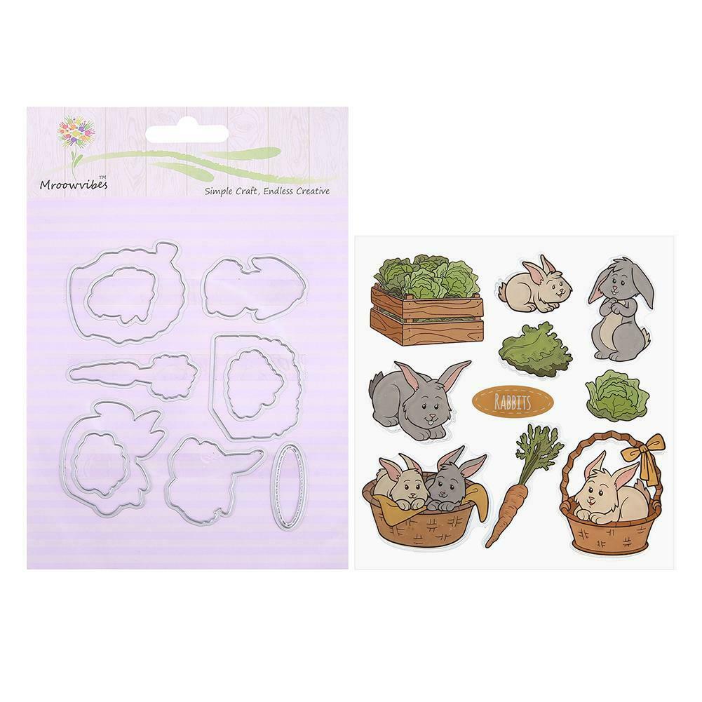 Metal Cutting Dies Stencil Scrapbooking Rabbit Stamp Embossing Paper Cards @