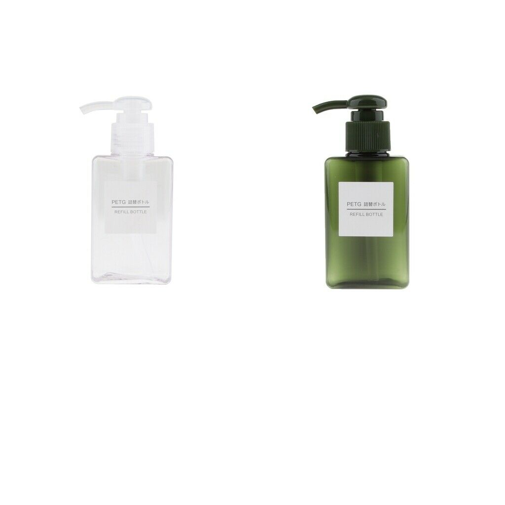2pcs 100ml Foaming Soap Dispenser Cosmetic Containers Bottles Clear Green