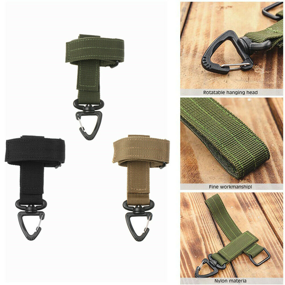 Outdoor Nylon Adjustable Safety Rope Storage Hanging Buckle Climbing Glove Hook